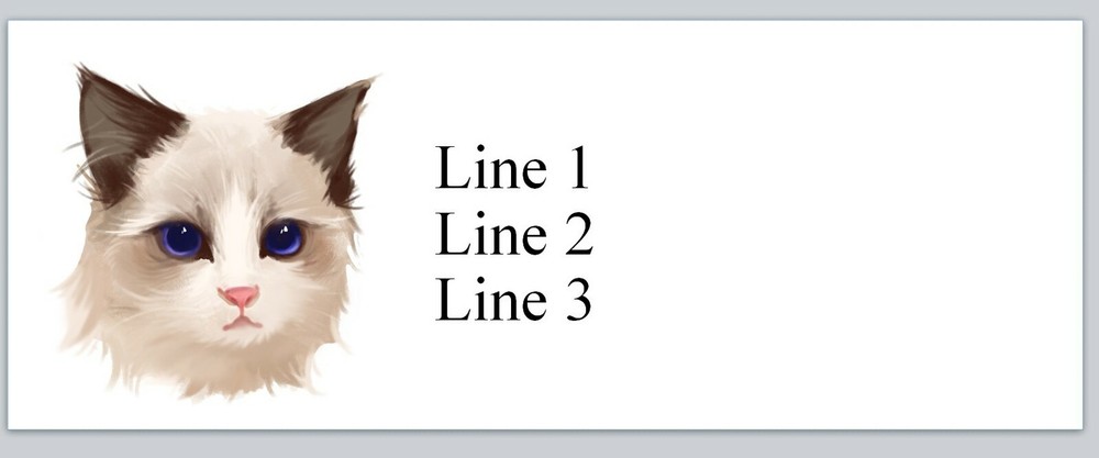 Personalized Address Labels Siamese Cat (JX 451)