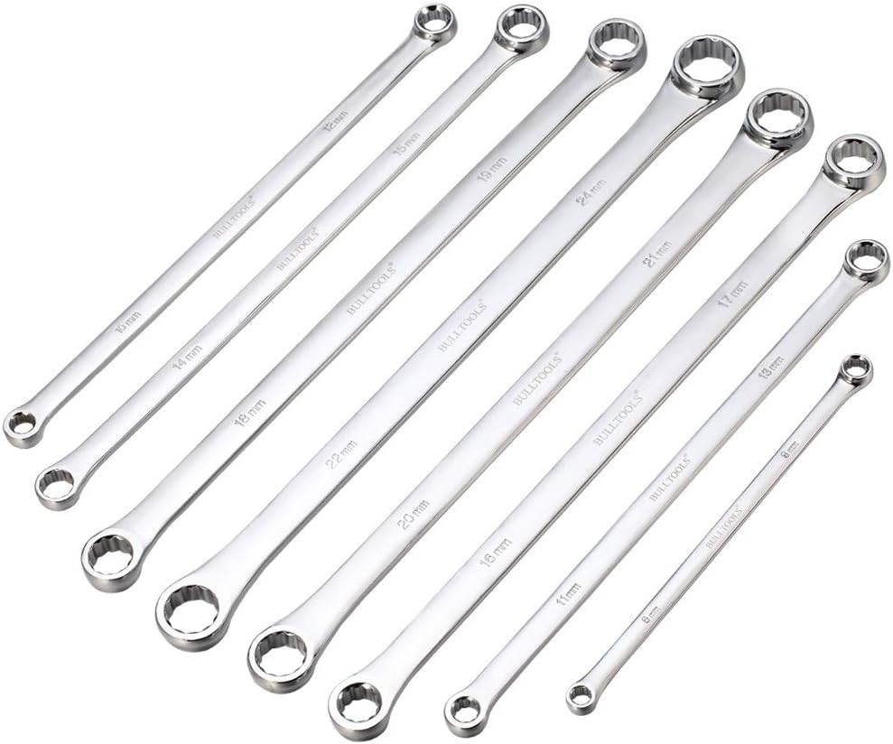 BULLTOOLS Extra Long Double Box End Wrench Set
