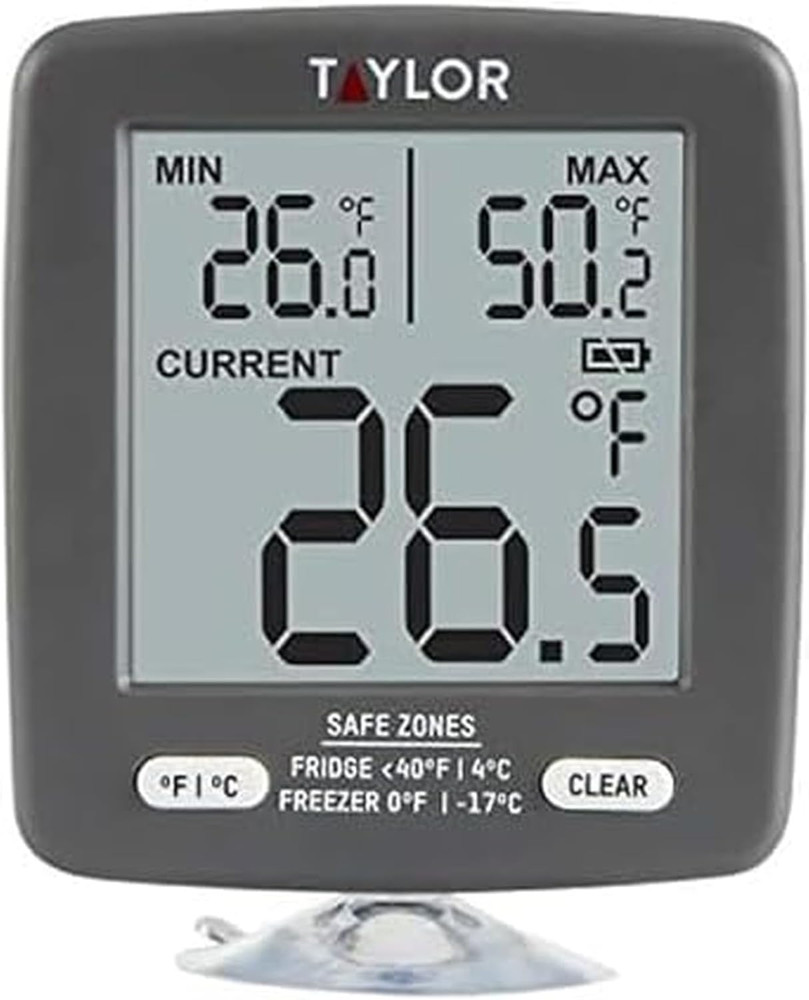 LCD Display Digital Kitchen Refrigerator/Freezer Kitchen Thermometer Min/Max on