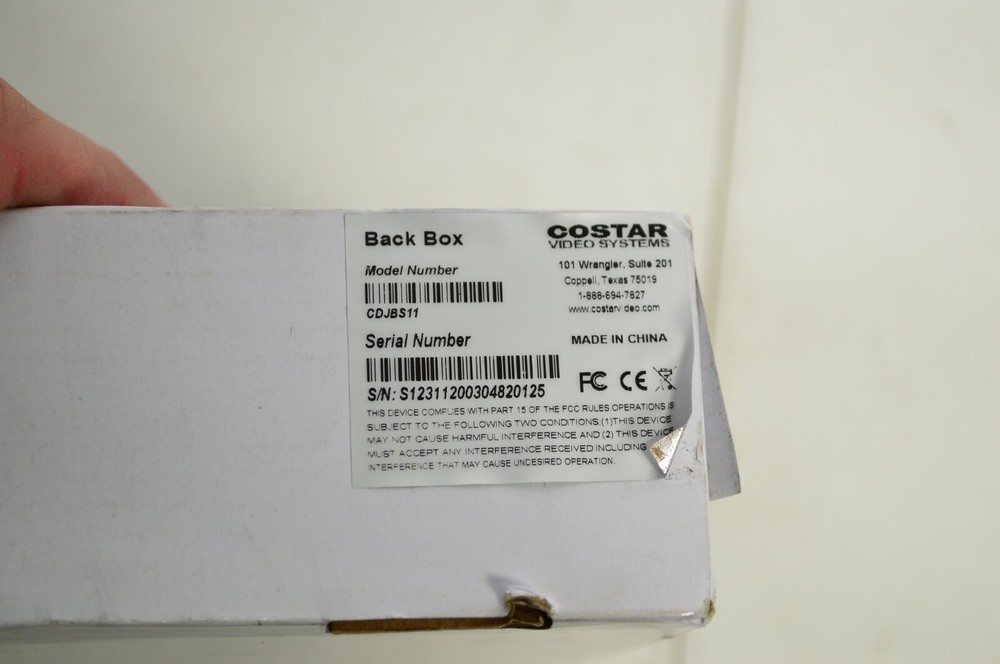 Costar Video System Back Box CDJBS11 Junction Box