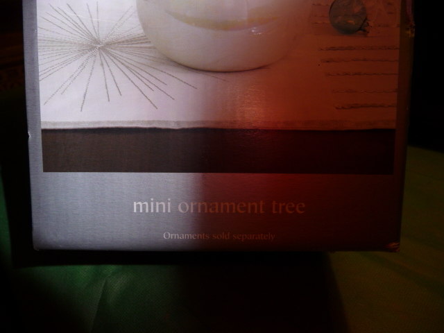 New 18" Silver Tinsel Mini Tree in ceramic vase