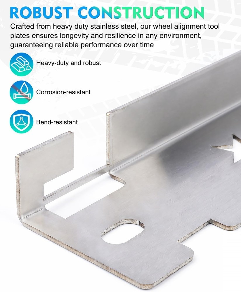 Stainless Steel Wheel Alignment Tool Plate - 3.88 lbs