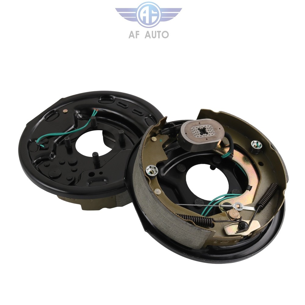 Set Electric Trailer Brake Assembly 10" x 2-1/4" Self-Adjusting 1 Left & 1 Right