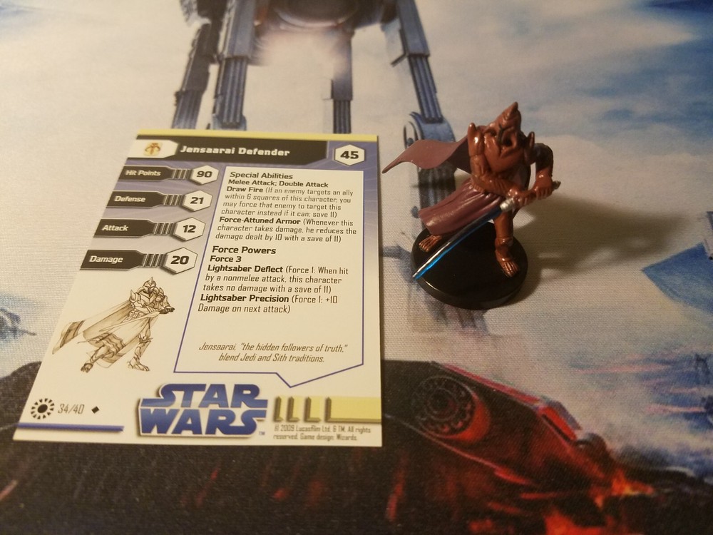 Star Wars Miniatures Jedi Academy 34 Jensaarai Defender