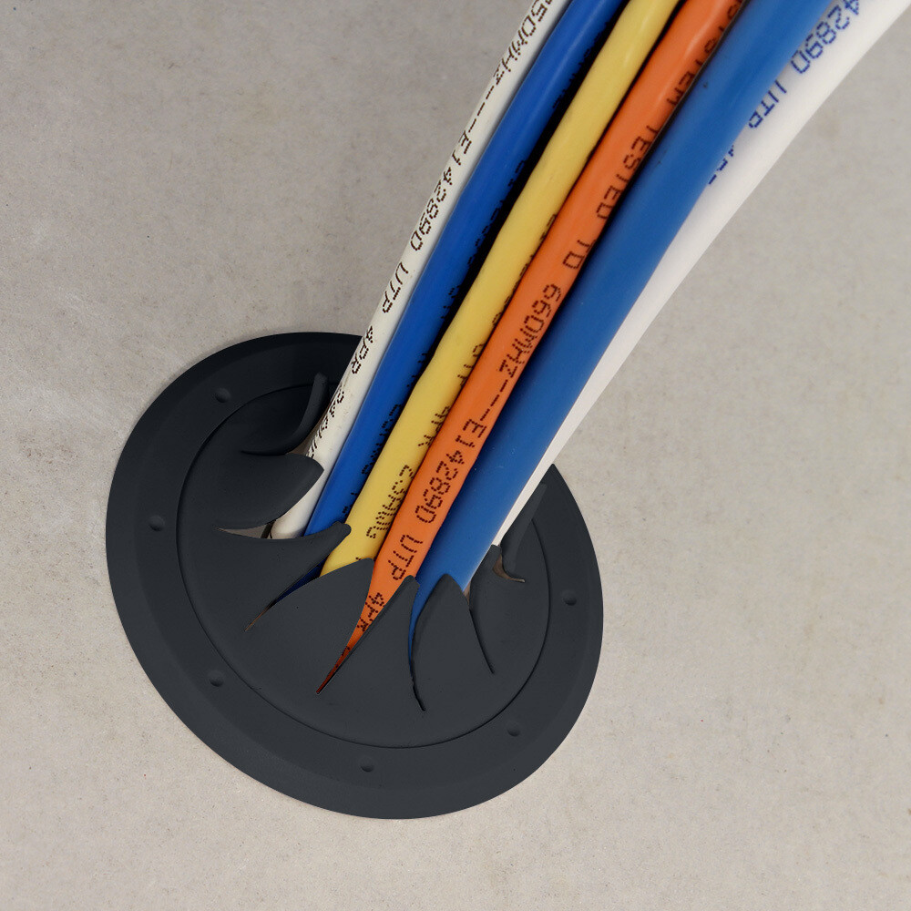 Construct Pro Speedy'Z Spring-Lock Cable Organizer Pass-Through Port (2” ID)