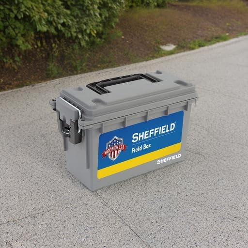 Sheffield 12628 Ammo Storage Box, Stackable .30 Cal Field Boxes, Water and Du...