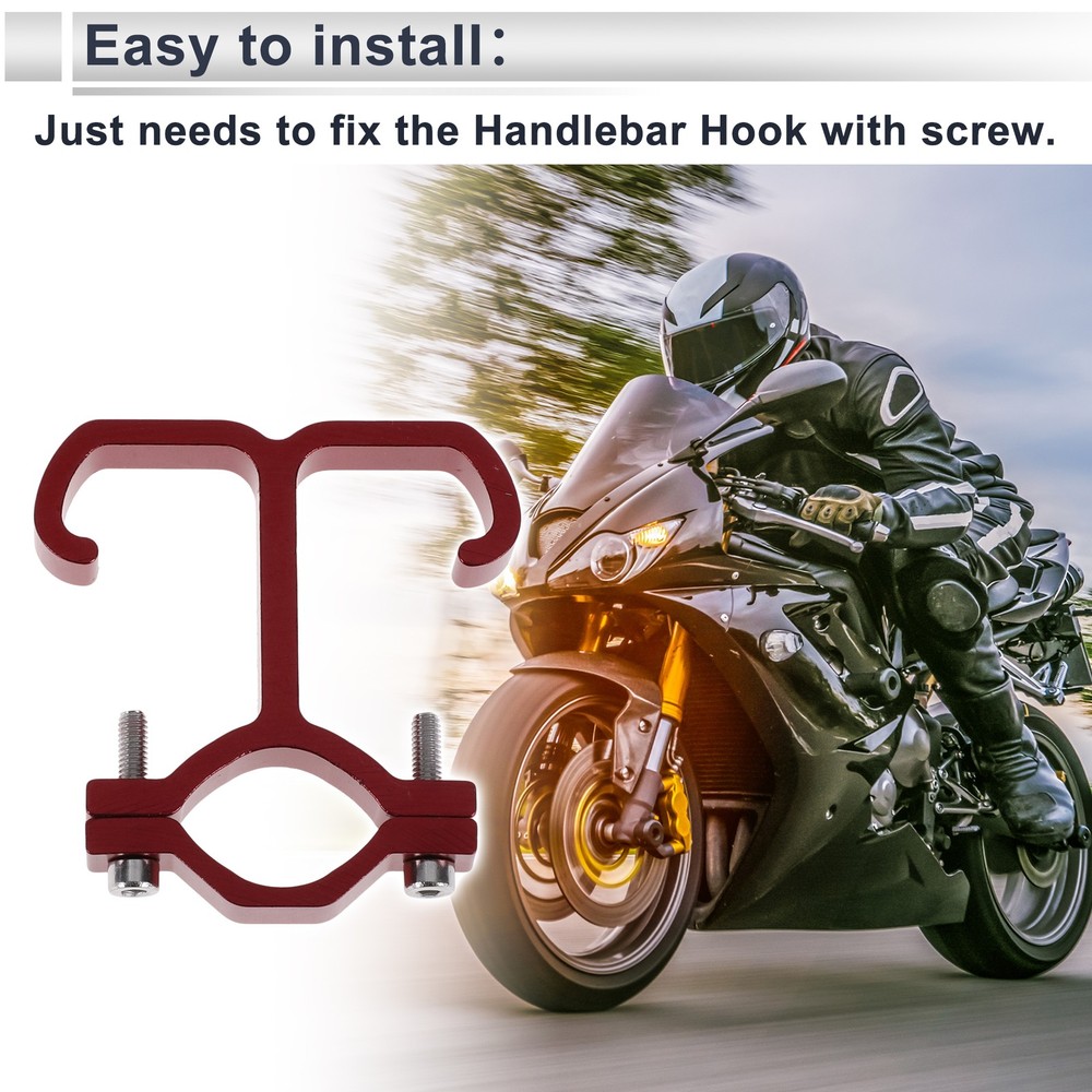 Alloy Motorcycle Hook 1 Set Red
