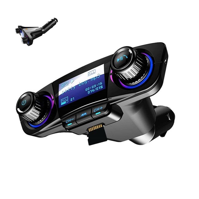 Bluetooth 4.0 FM Transmitter 1.3in LED Screen For Car Wireless Bluetooth FM 2USB