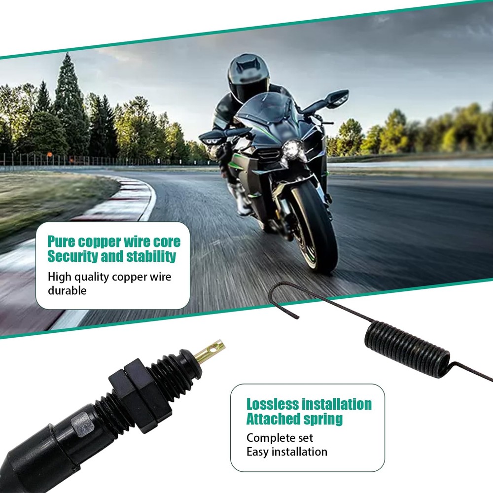 Anyhut 2 PCS Motorcycle Switch Spring Kit, 2 Wire Golf Cart Medium, Black