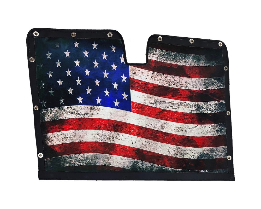 Kenworth T880 Inside Mount Premium Mesh 'Old Glory' bug screen