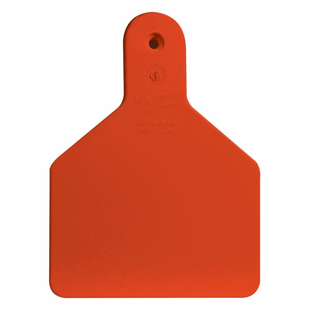 Z Tags Calf Blank ORANGE 25 Count Easy Application Prevent Disease Transfer