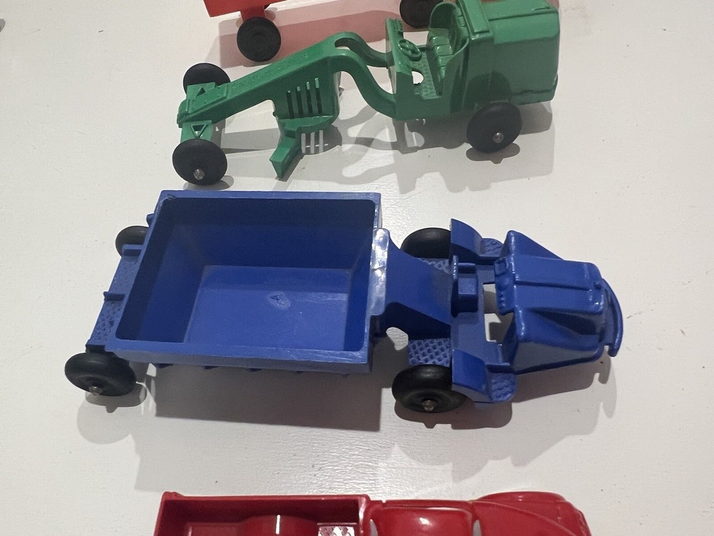 Vintage Plastic Farm Trucks from old scale Train Layout