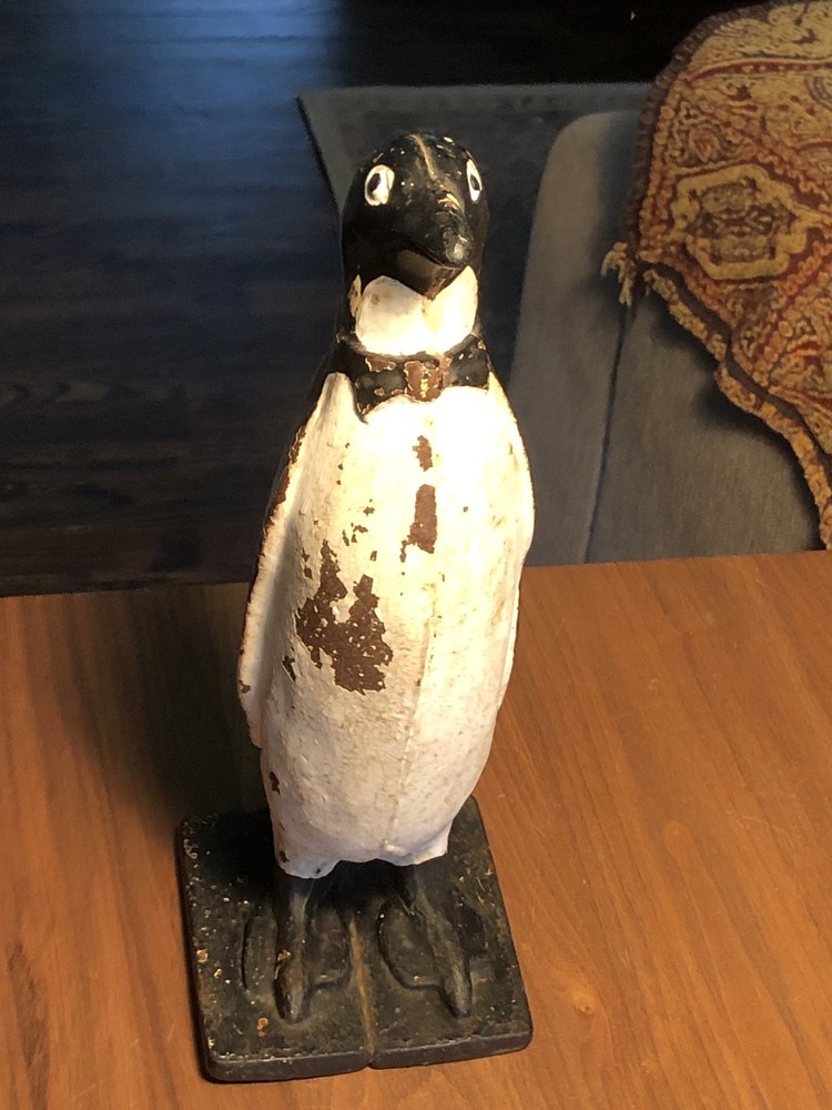 1920s Cast Iron Penguin Doorstop