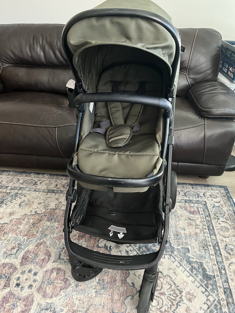 Mompush Green & Black Single Stroller