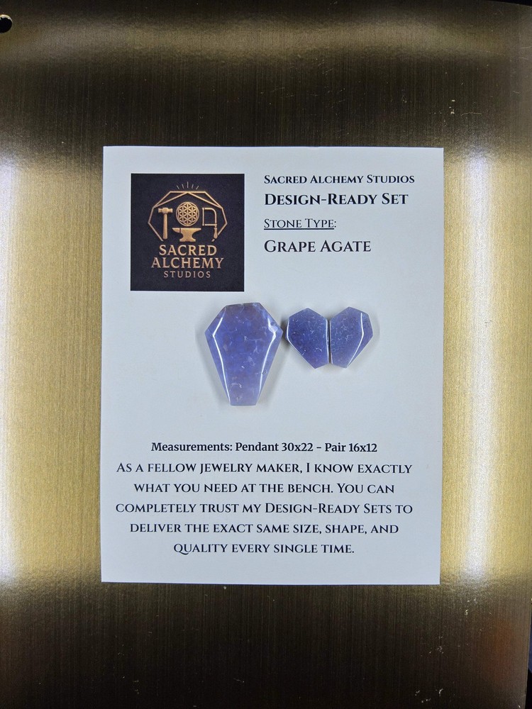 Coffin Shape - Grape Agate - Design-Ready
