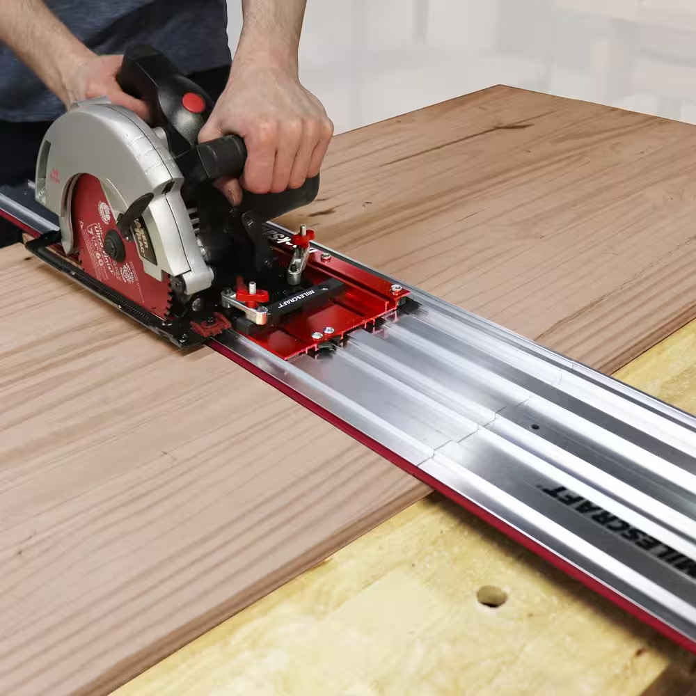 Track Saw Guide - Universal Compatibility for Circular Saws. Expandable 50 In. C
