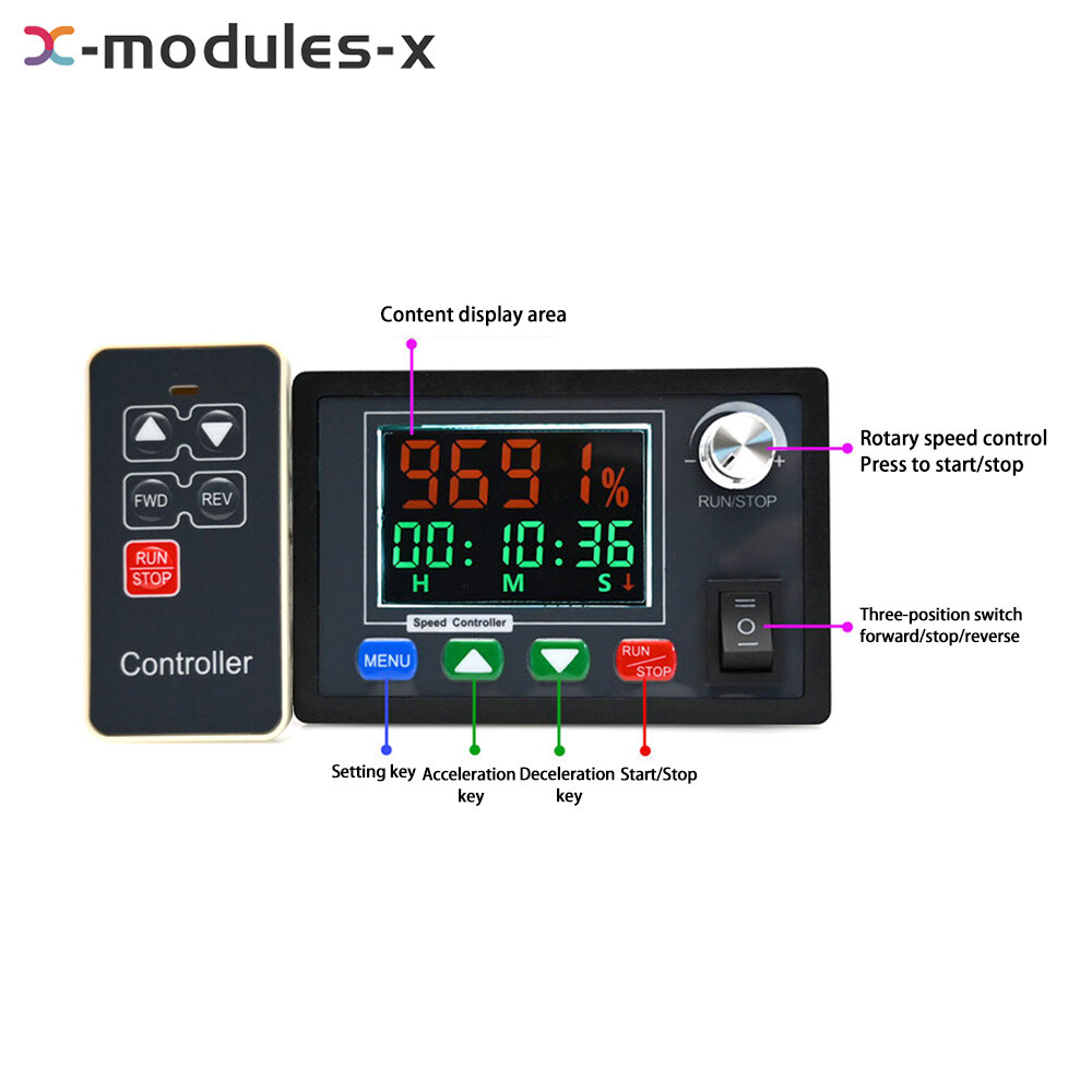 DC10-55V 40A Brush Motor Speed Controller LCD Digital Wireless Remote Control