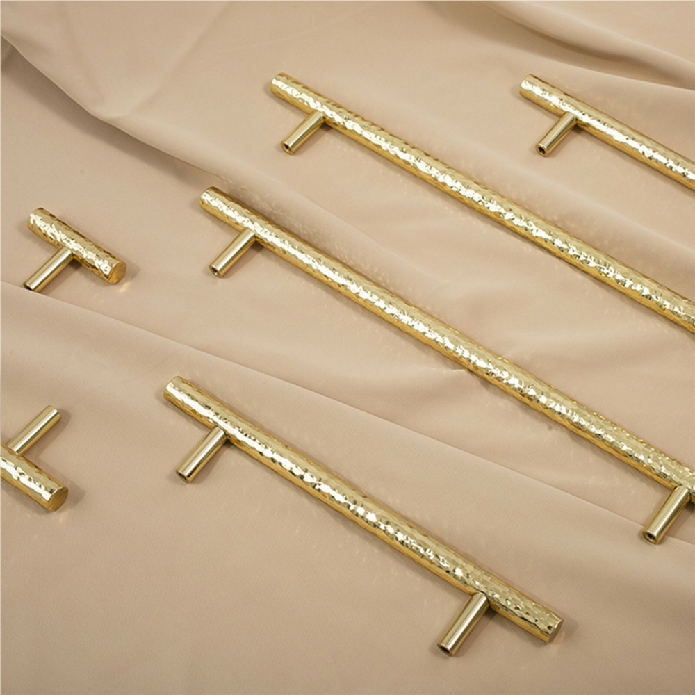 Hammer pattern finish Brass Solid Drawer Knob Pulls Handles Dresser Cabinet Pull