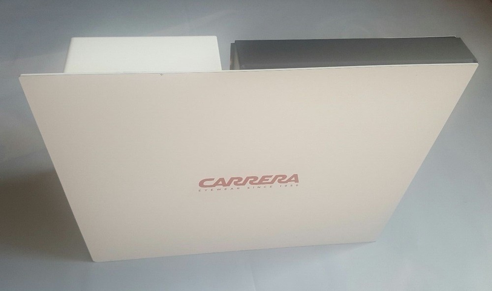 CARRERA 4PC LIGHTED DISPLAY UNIT IN WHITE PLEXIGLASS 4PC INTERCHANGEABLE IMAGES