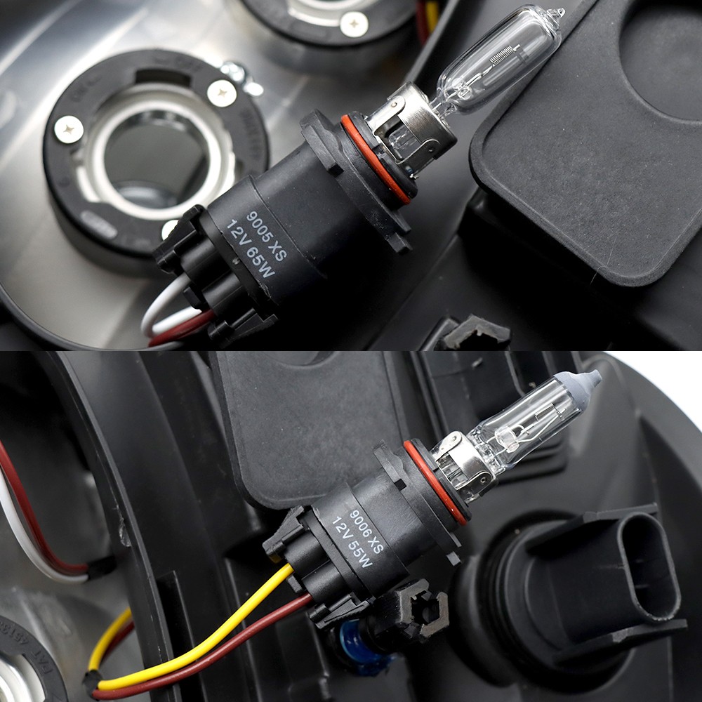 Black Halogen Headlights Assembly Compatible w/Freightliner Columbia 2004-2017 P