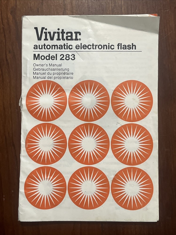 Vivitar Automatic Electronic Flash Model 283 Owner's Manual