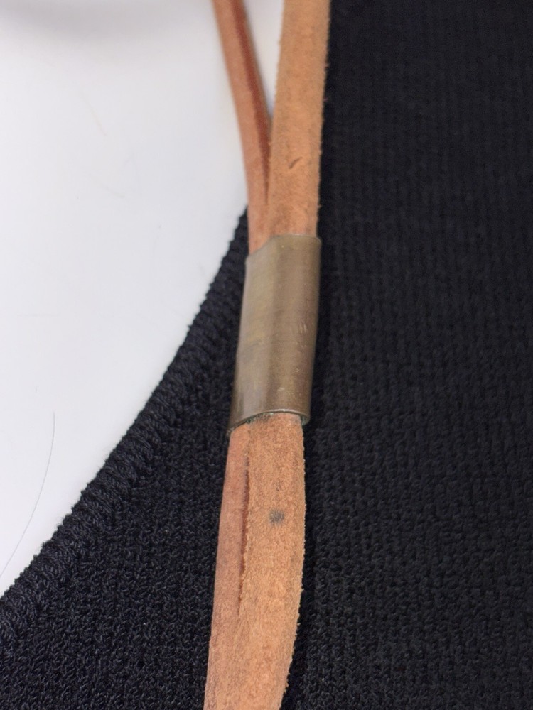 Unique Clay & Leather Pottery Necklace
