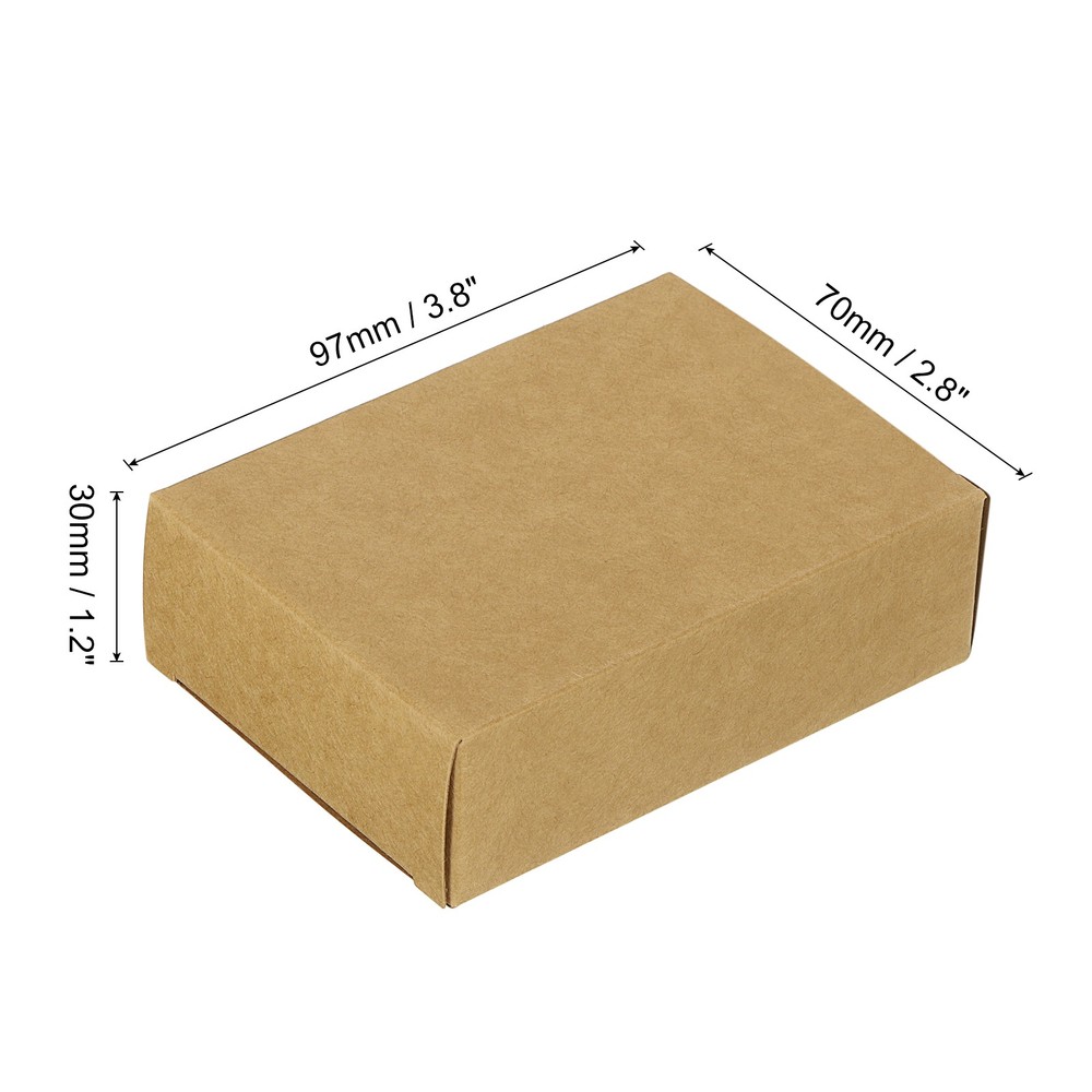 40 x 3.8x2.8x1.2" Paper Soap Box Soap Boxes Rectangle Brown