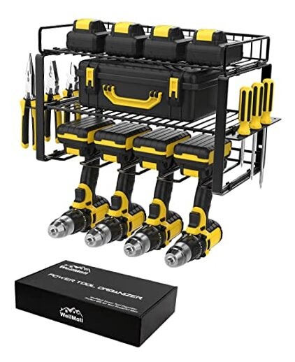 Power Tool Organizer Holder - Wall Mount Style for Power Tool Drill as Heavy