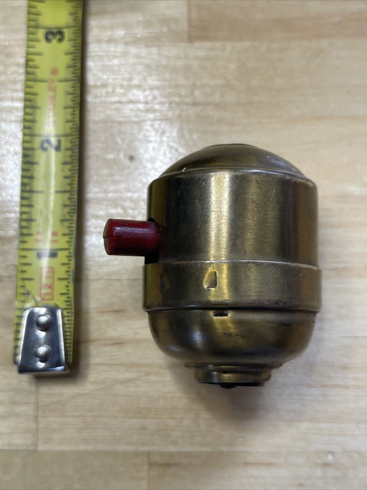 Rare Antique GE Push Button Copper Switch, Old Lighting/Fan Restoration Part
