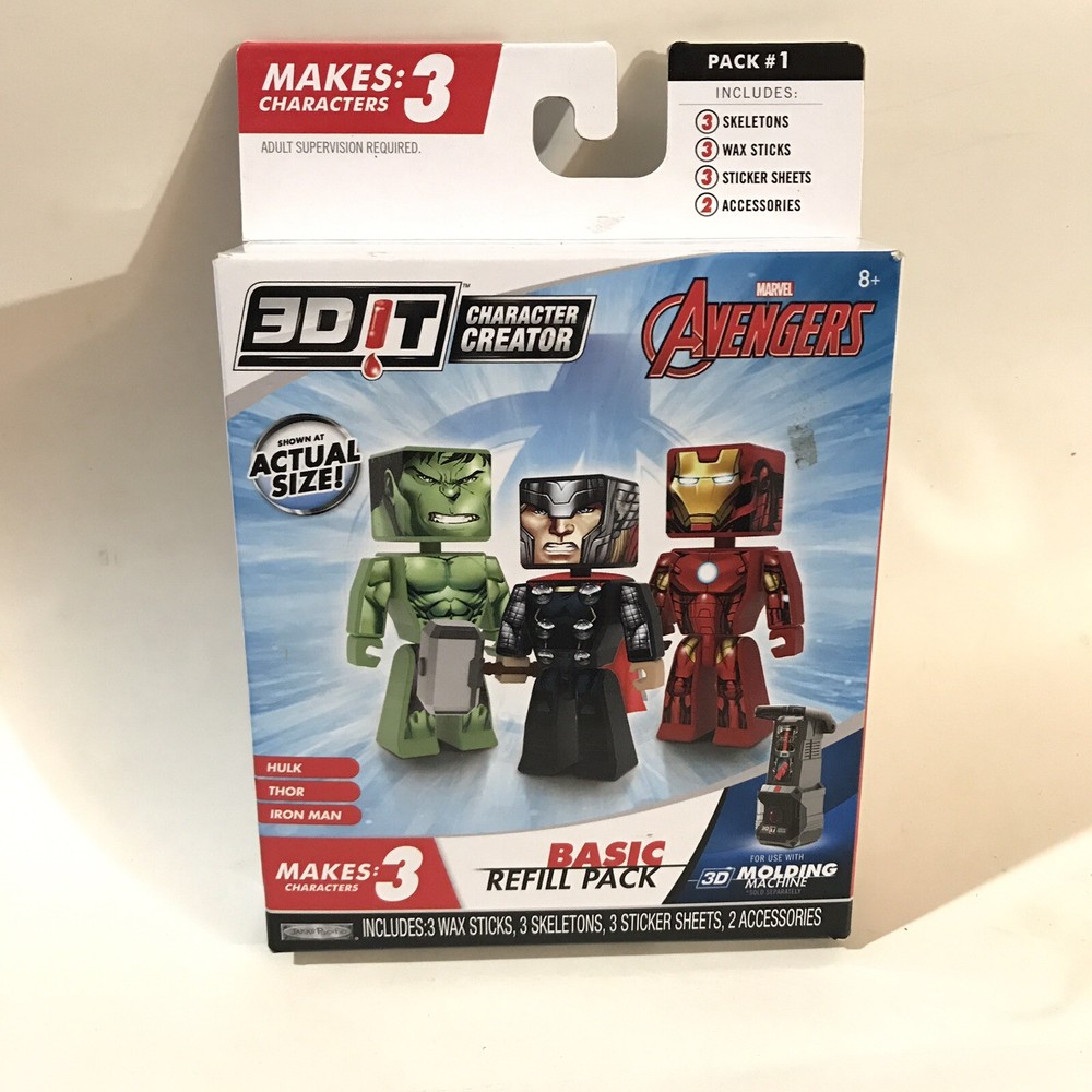3D  Character Creator  Basic Refill Pack - Avengers - Hulk,Thor,Iron man