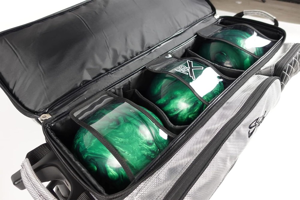 KR Strikeforce Royal Flush Triple Roller Bowling Bag, NEW