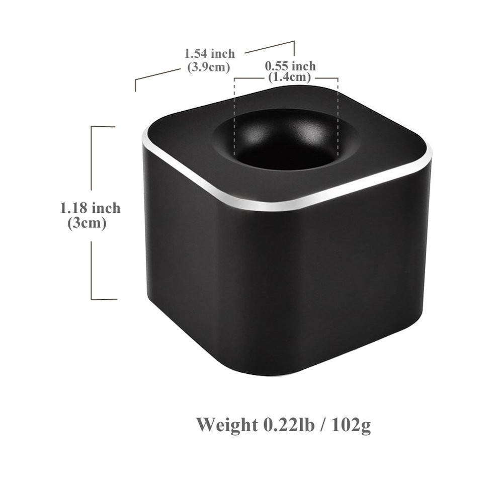 Coideal Single Pen Stand Holder, Black Metal Base for Medium