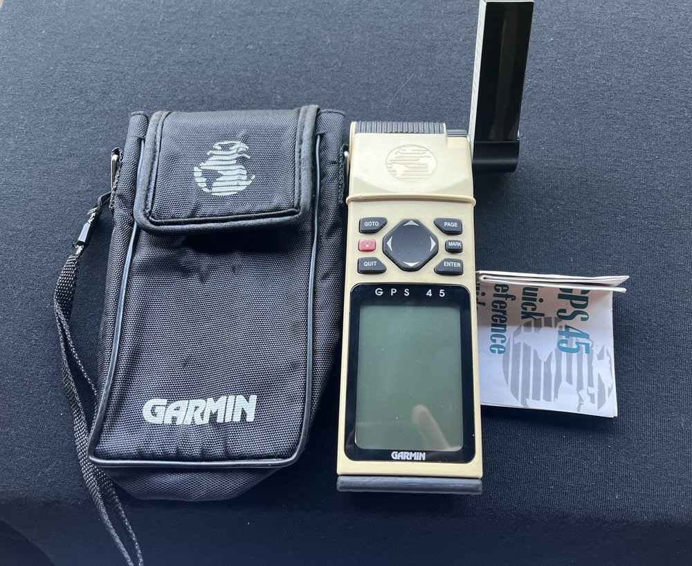 Garmin GPS 45 Handheld Hiking GPS with Carrying Case & Reference Guide
