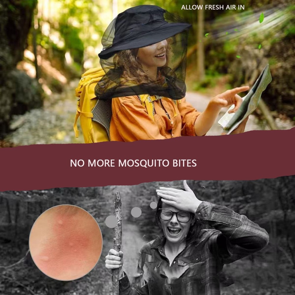 2 PCS of Mosquito Head Net Mesh Protective Cover