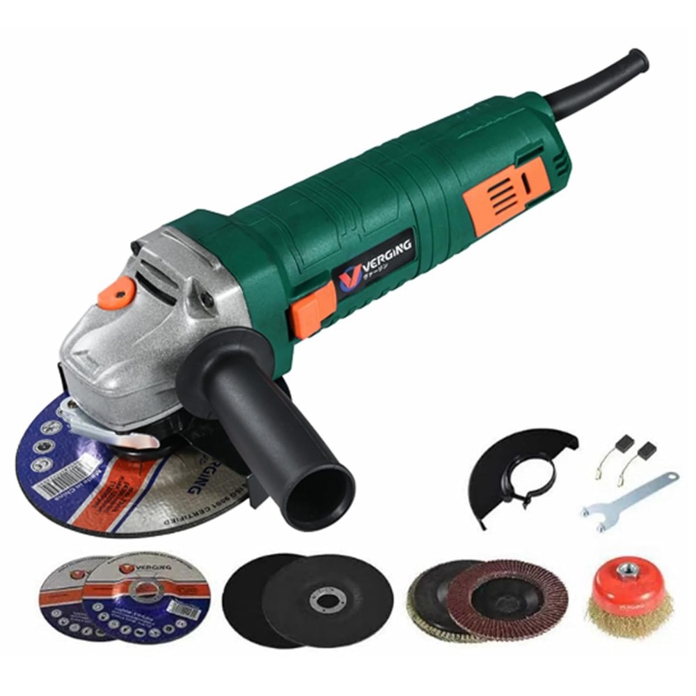 Angle Grinder, 7.5-Amp 4 1/2 Angle Grinder Tool, Variable Speed Angle Grinder, E
