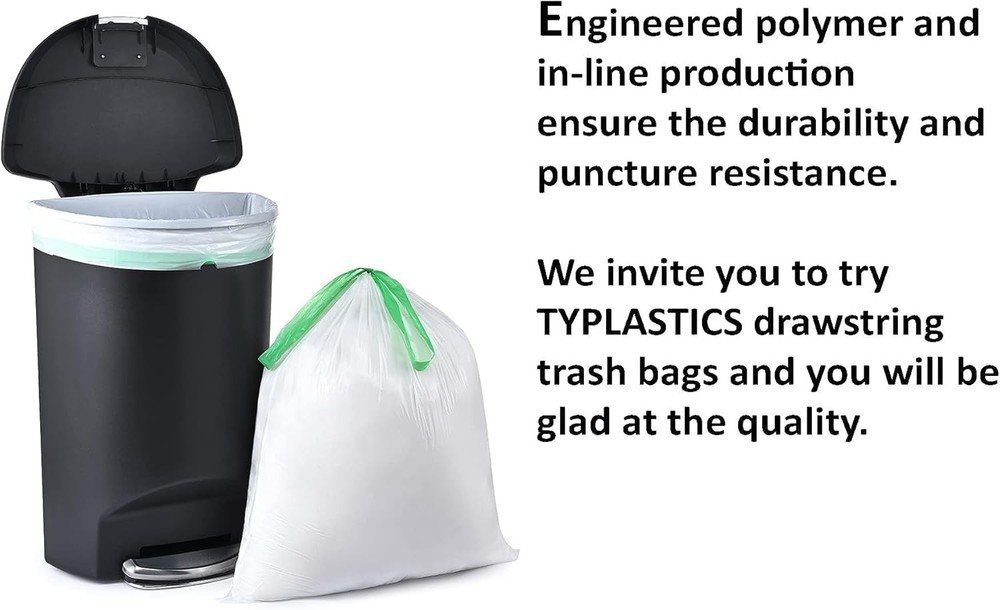 Tall Kitchen Drawstring Trash Bags 13 Gallon 200 (Count)