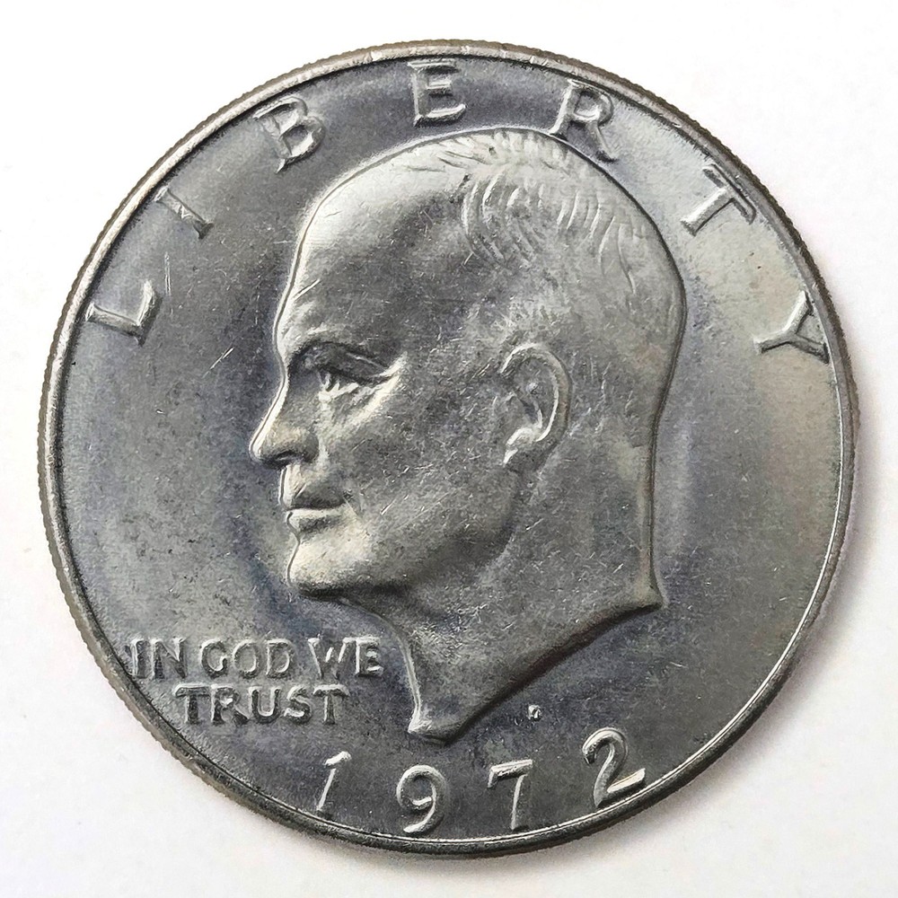 1972 D $1 Eisenhower One Dollar Eagle Over Moon