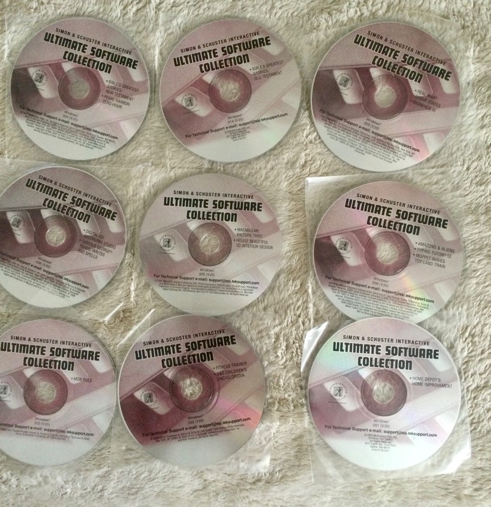Vintage CD-ROM Lot Simon & Schuster Interactive Ultimate Software Collection
