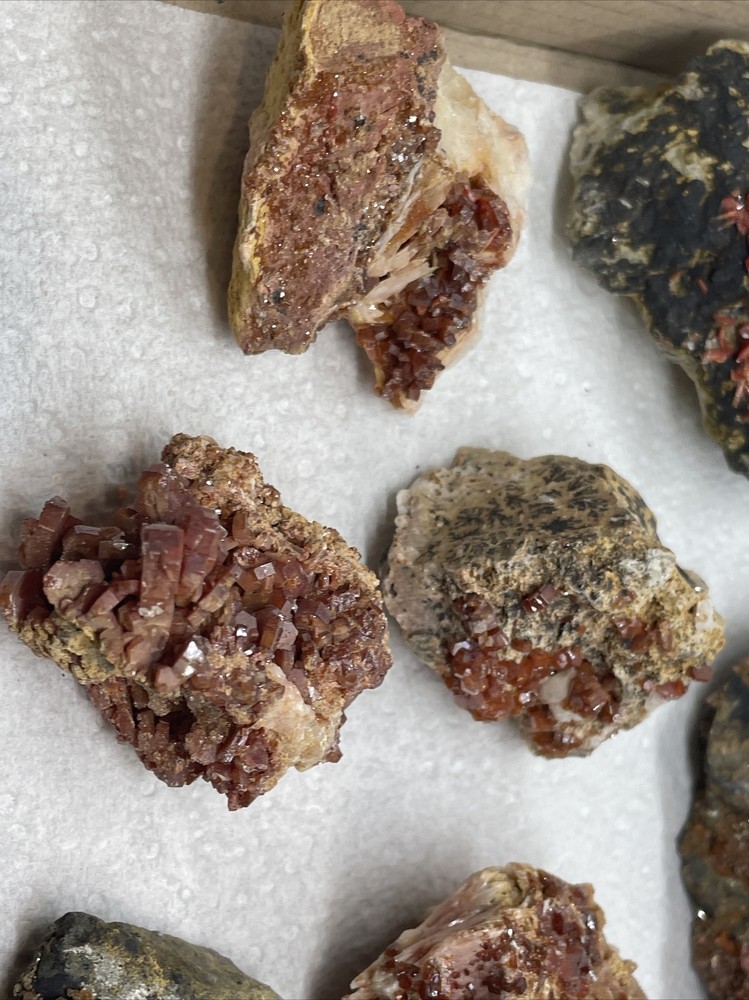 Vanadinite Bulk Lot - 9 Specimens - Mineral Specimens (lot 1)