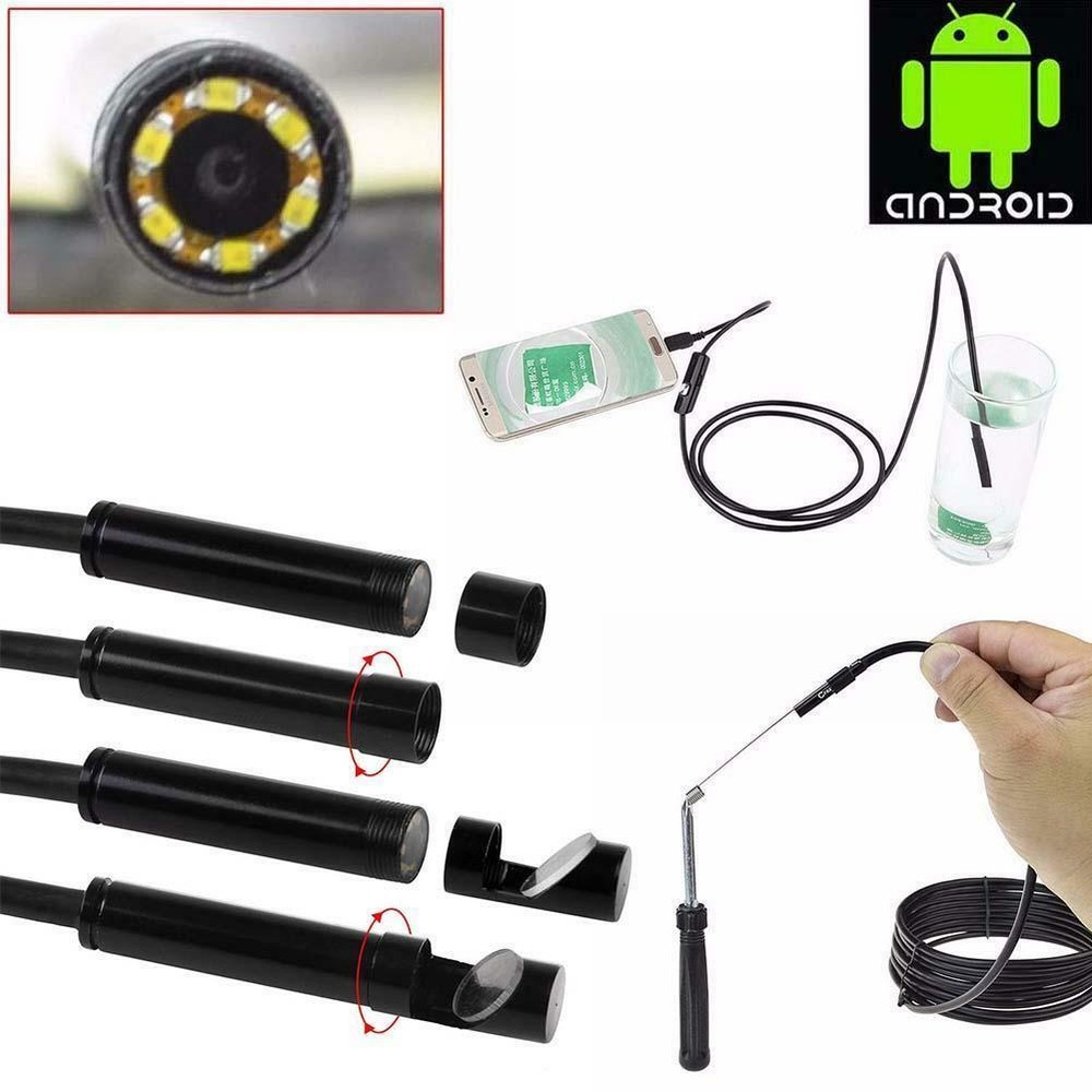 7mm Endoscope Camera Flexible IP67 Waterproof Micro USB Inspection Borescope Cam