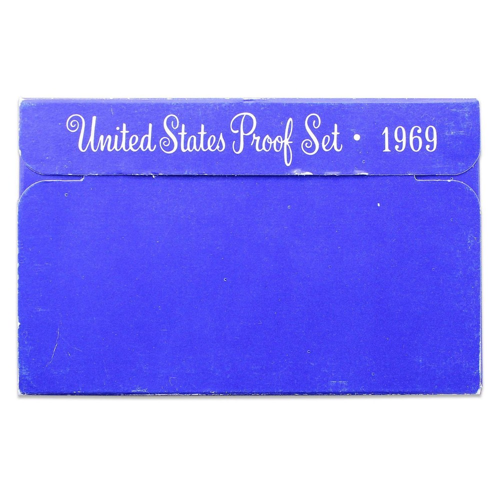 1969 S Proof Set Original Box 40% Silver US Mint 5 Coins