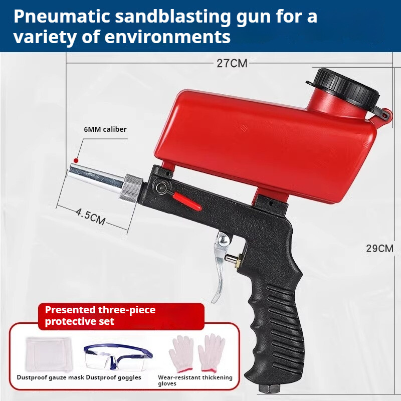 New Pneumatic Sandblasting Gun Air Sand Blasting Tool Spray Sanding Device