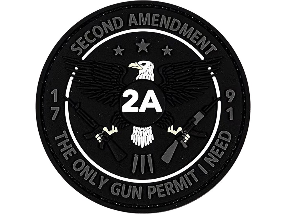 Merica Life Second Amendment Gun Permit PVC Morale Patch