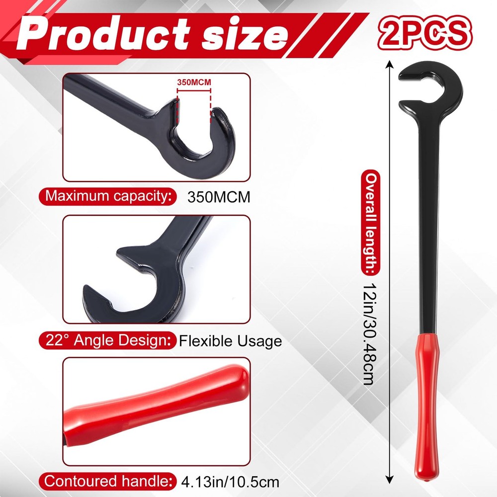 Lanties 2 Pack Cable Bender Wire Bending Tool Electrical(350 MCM,12 Inch)