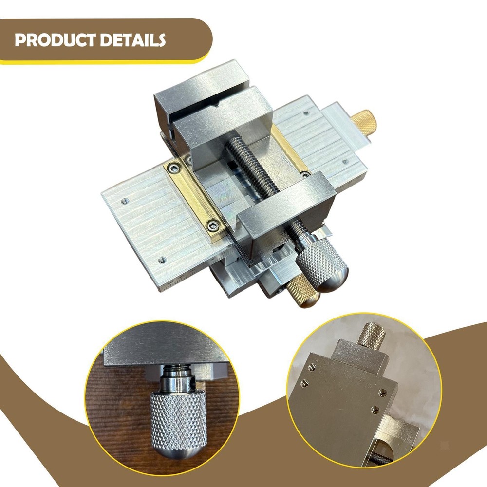 Cross Slide Table with Flat Jaw Vice Adjustable Xy Linear Module Cross Slide