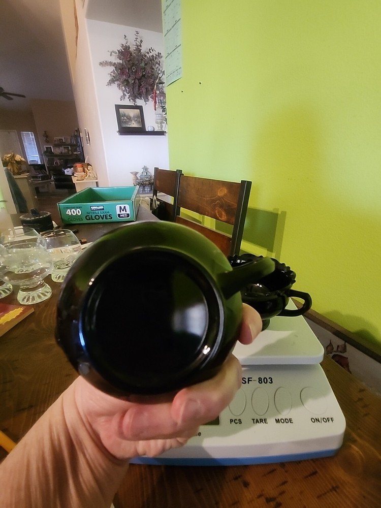 Black Glass Sugar And Creamer Set L.E Smith