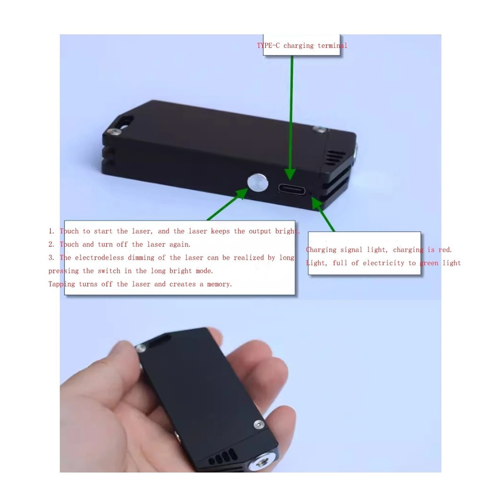 545nm 545T-80 Green TYPE-C Direct Charge Mini Laser Indicator Module