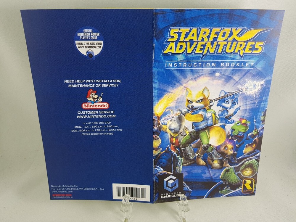 MANUAL GCN - STAR FOX ADVENTURES Gamecube 'Replacement' Instruction Booklet READ