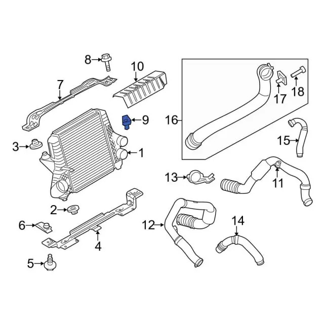Genuine Ford Radiator Support Splash Shield Nut W717634-S439