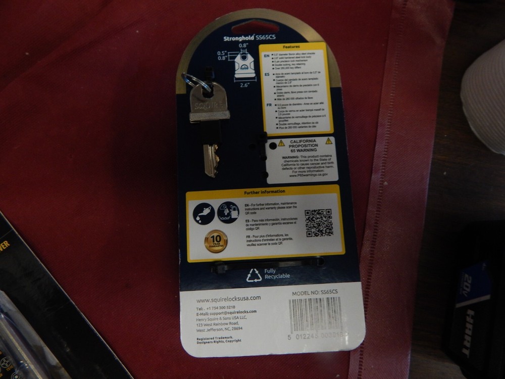 Squire Pro Max Stronghold Lock ss65cs